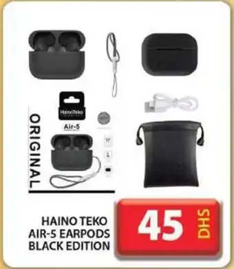 Grand Hyper Market HAINO TEKO AIR-5 EARPODS BLACK EDITION offer