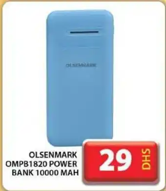 Grand Hyper Market OLSENMARK OMPB1820 POWER BANK 10000 MAH offer