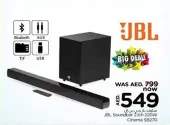 Nesto JBL Soundbar 2.1ch 220W Cinema SB270 offer