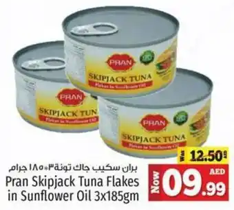 Kenz Hypermarket Pran Skipjack Tuna Flakes in Sunflower Oil 3x185gm offer