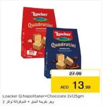 Nesto Loacker Q.Napolitaner+Chocolate 2x125gm offer