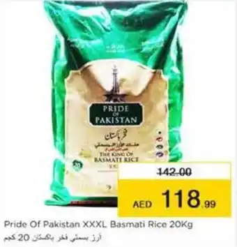 Nesto Pride Of Pakistan XXXL Basmati Rice 20Kg offer