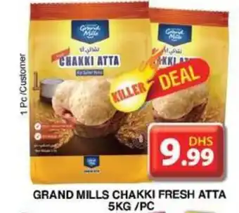Grand Hyper Market GRAND MILLS CHAKKI FRESH ATTA 5KG PC offer