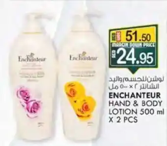 KM Trading ENCHANTEUR HAND & BODY LOTION 500 ml X 2 PCS offer