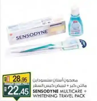 KM Trading SENSODYNE MULTICARE + WHITENING TRAVEL PACK offer