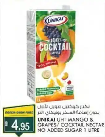 KM Trading UNIKAI UHT MANGO & GRAPES/ COCKTAIL NECTAR NO ADDED SUGAR 1 LITRE offer