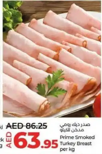 Lulu Hypermarket Prime Smoked Turkey Breast per kg offer