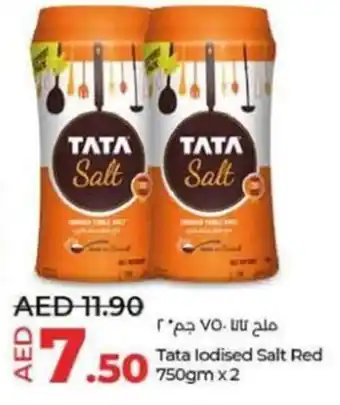 Lulu Hypermarket Tata lodised Salt Red 750gm x2 offer