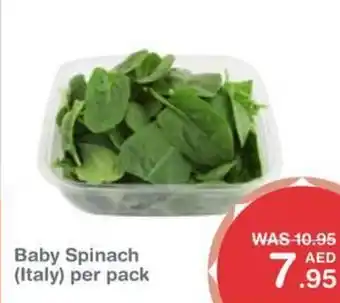 Choithrams Baby Spinach per pack offer