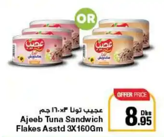E City Ajeeb Tuna Sandwich Flakes Asstd 3 x 160Gm offer