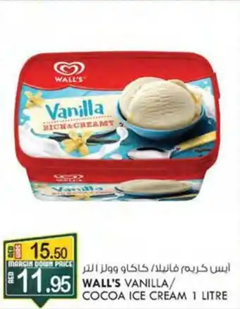 KM Trading WALLS VANILLA COCOA ICE CREAM 1 LITRE offer