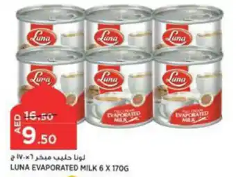 Aswaaq LUNA EVAPORATED MILK 6 X 170G offer