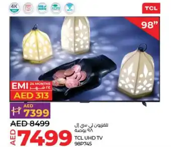 Lulu Hypermarket TCL UHD TV 98P745 offer