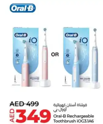 Lulu Hypermarket Oral-B Rechargeable Toothbrush iOG3.1A6 offer