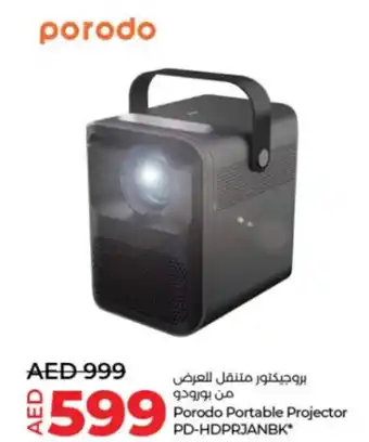 Lulu Hypermarket Porodo Portable Projector PD-HDPRJANBK offer