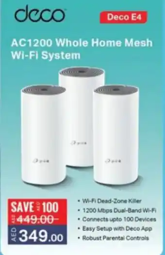 Lulu Hypermarket Deco AC1200 Whole Home Mesh Wi-Fi System offer