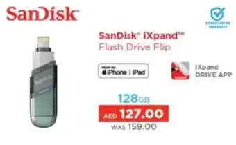 Lulu Hypermarket SanDisk iXpand Flash Drive Flip 128GB offer