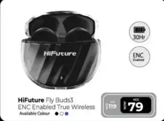 Lulu Hypermarket HiFuture Fly Buds3 ENC Enabled True Wireless offer