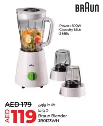 Lulu Hypermarket Braun Blender JB0123WH offer