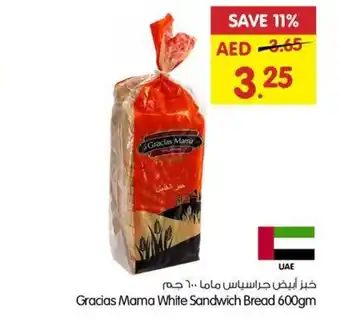 Gala Supermarket Gracias Mama White Sandwich Bread 600gm offer