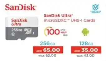Lulu Hypermarket SanDisk Ultra microSDXC UHS I Cards 128gb offer