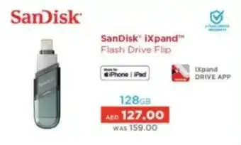 Lulu Hypermarket SanDisk iXpand Flash Drive Flip 128GB offer