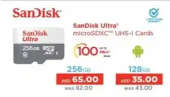 Lulu Hypermarket SanDisk Ultra microSDXC UHS I Cards 256GB offer
