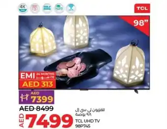 Lulu Hypermarket TCL UHD TV 98P745 offer