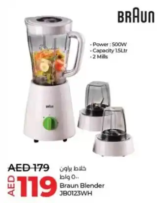 Lulu Hypermarket Braun Blender JB0123WH offer