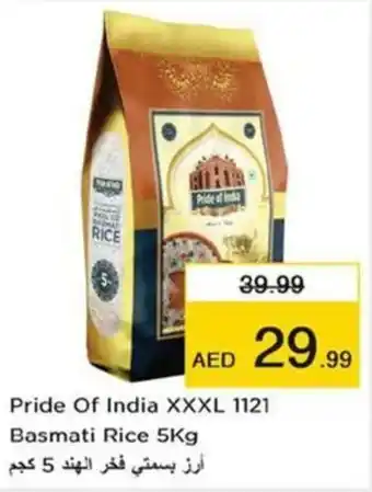 Nesto Pride Of India XXXL 1121 Basmati Rice 5Kg offer