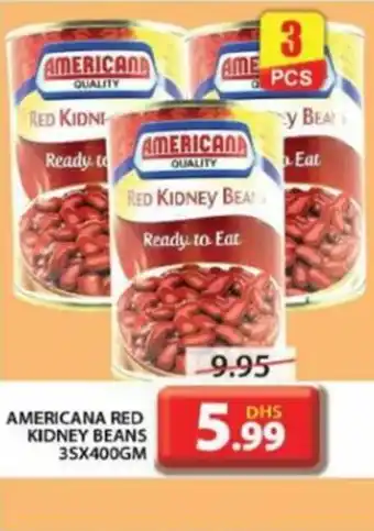 Grand Hyper Market AMERICANA RED KIDNEY BEANS 3SX400GM offer