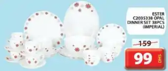 Grand Hyper Market ESTER C2035338 OPAL DINNER SET 38PCS IMPERIAL offer