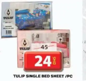 Grand Hyper Market TULIP SINGLE BED SHEET PER PC offer