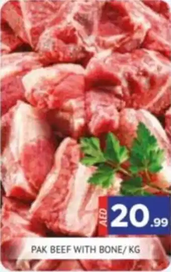 Al Madina PAK BEEF WITH BONE PER KG offer