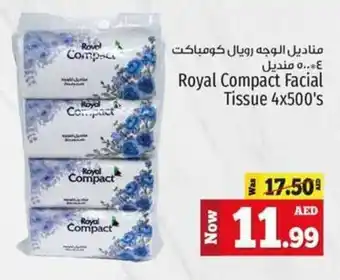 Kenz Hypermarket Royal Compact Facial Tissue 4x500's offer