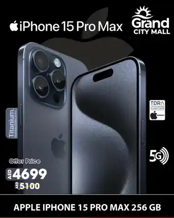 Grand Hyper Market APPLE IPHONE 15 PRO MAX 256 GB offer