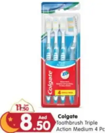 Al Madina Colgate Toothbrush Triple Action Medium 4 Pcs offer