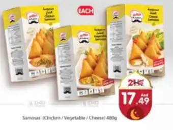 Al Madina Samosas (Chicken/Vegetable/Cheese) 480g offer