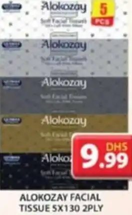 Grand Hyper Market Alokozay facial tissue 5 x 130 2ply offer