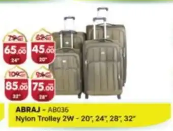Al Madina ABRAJ-AB036 Nylon Trolley 2W-20" offer