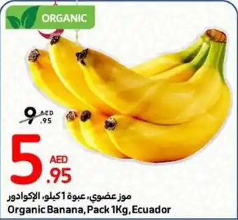 Carrefour Organic Banana, Pack 1Kg offer