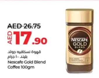 Lulu Hypermarket Nescafe Gold Blend Coffee 100gm offer