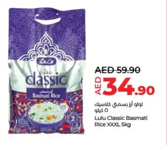 Lulu Hypermarket Classic Basmati Rice XXXL 5kg offer