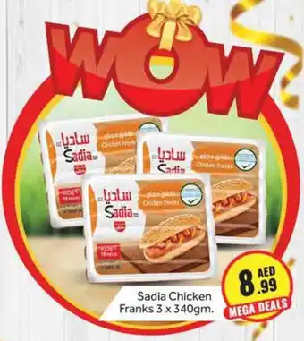 Bluemart Sadia Chicken Franks 3 x 340gm. offer