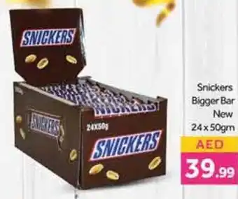 Bluemart Snickers Bigger Bar New 24 x 50gm offer