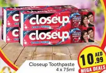 Bluemart Closeup Toothpaste 4 x 75ml offer