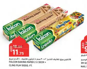 Géant FALCON BAKING PAPER 2 X 30CM + CLING FILM 100SQ.FT. offer