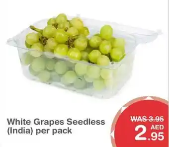 Choithrams White Grapes Seedless per pack offer