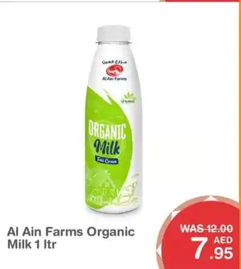 Choithrams Al Ain Farms Organic Milk 1 ltr offer