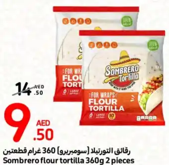 Carrefour Sombrero flour tortilla 360g 2 pieces offer